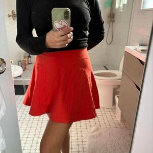 Women’s AIKO A line skater red cotton elastane mini skirt size S